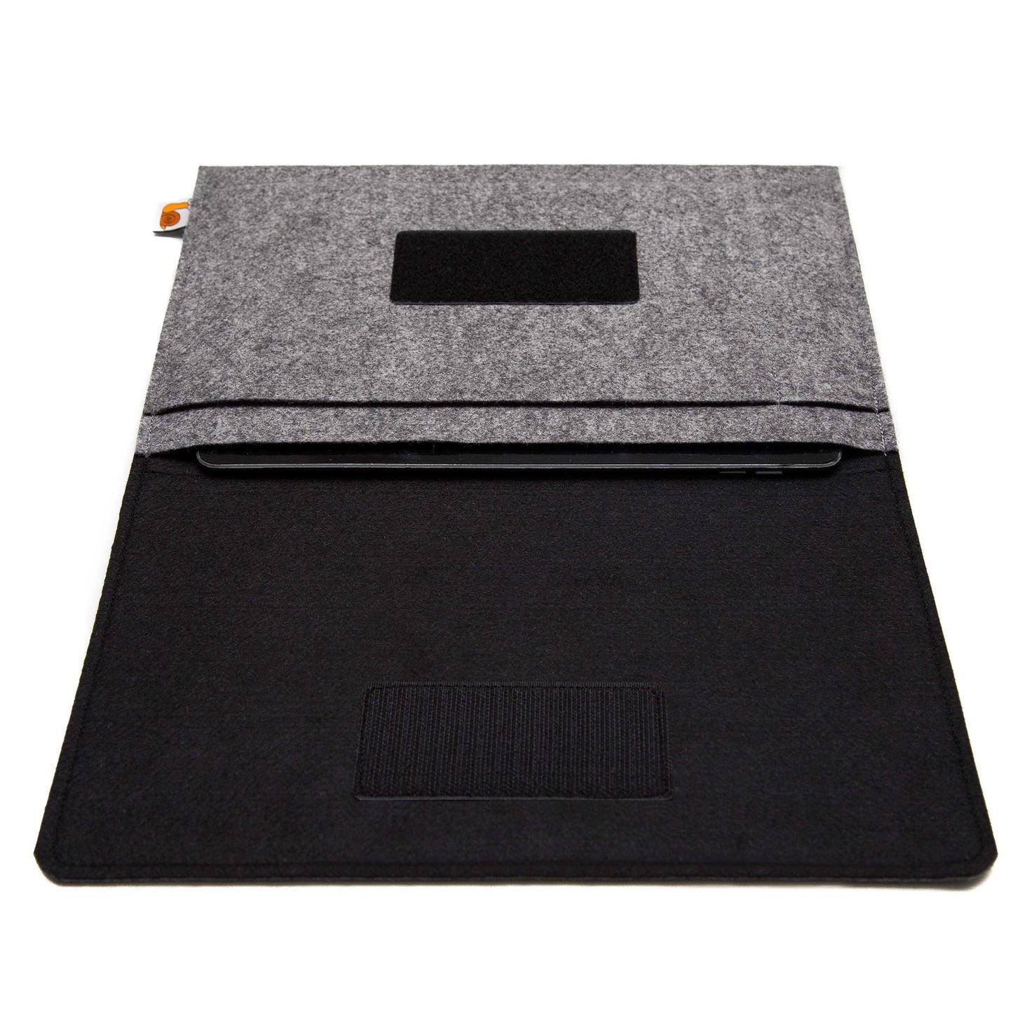 Premium Felt iPad Cover: Ultimate Protection with Accessories Pocket - Grey & Black