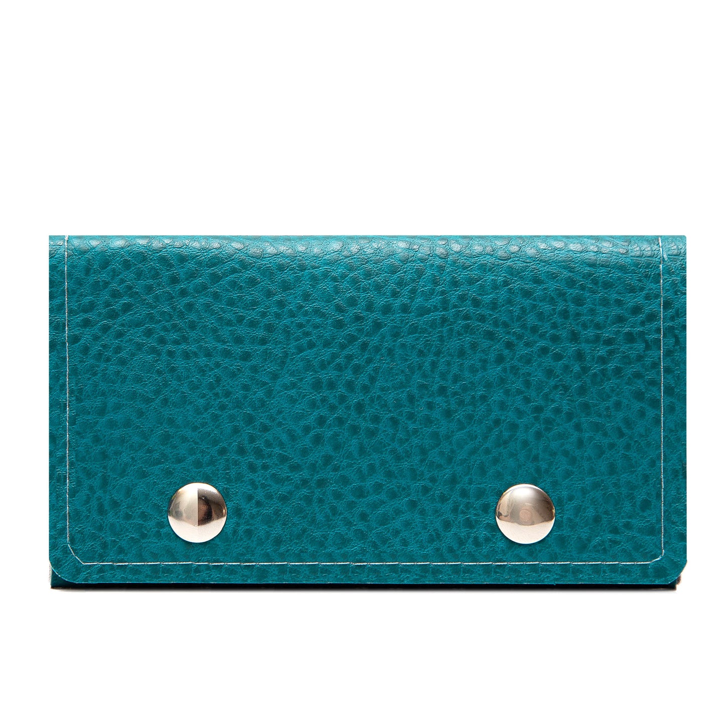 Handcrafted Biker Wallet with Detachable Chain - Cruelty-Free and Fashionably Functional - Teal Faux Leather