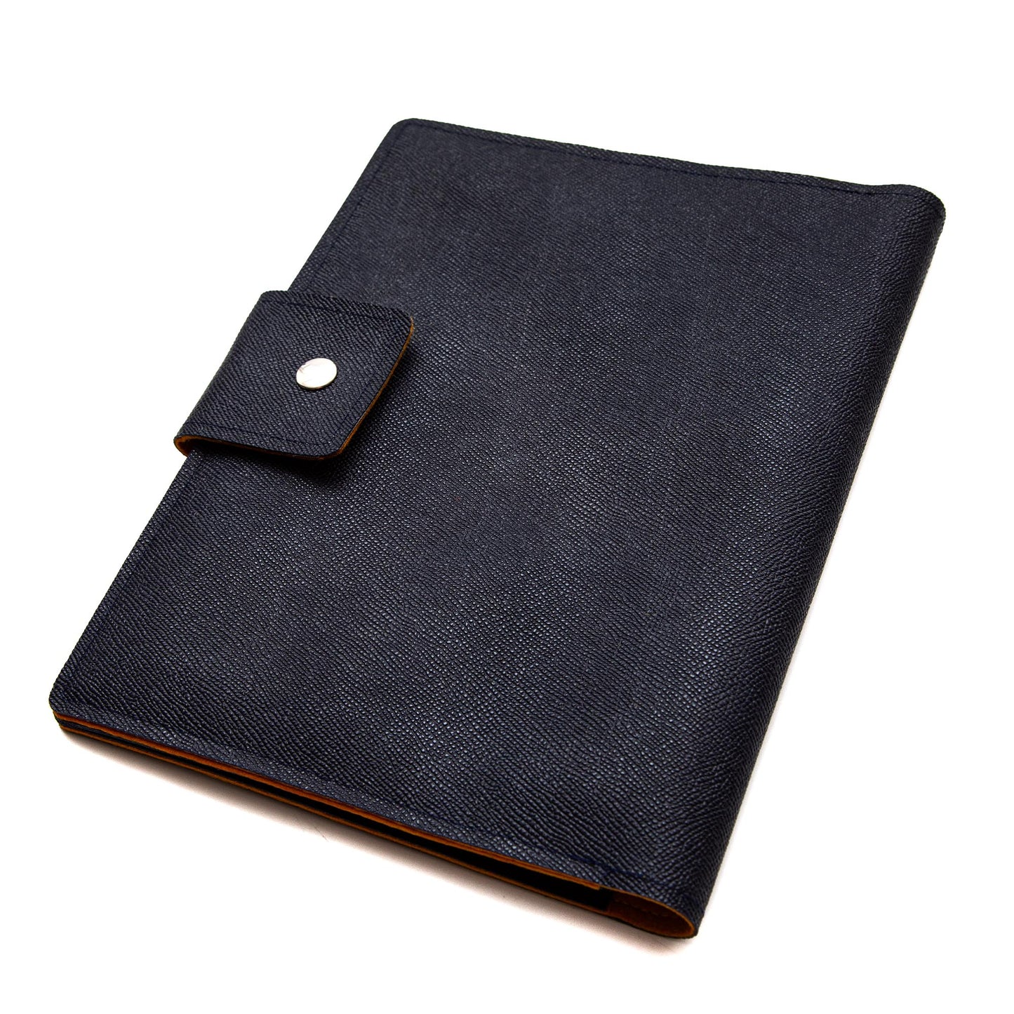 Handmade Folio Cover for iPad/Pro/Air - Navy & Mustard Faux Leather