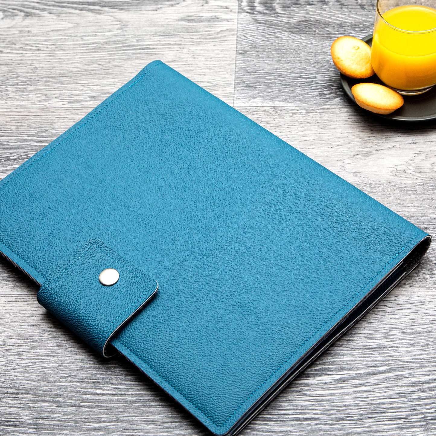 Handmade Folio Cover for iPad/Pro/Air - Yale Blue Faux Leather