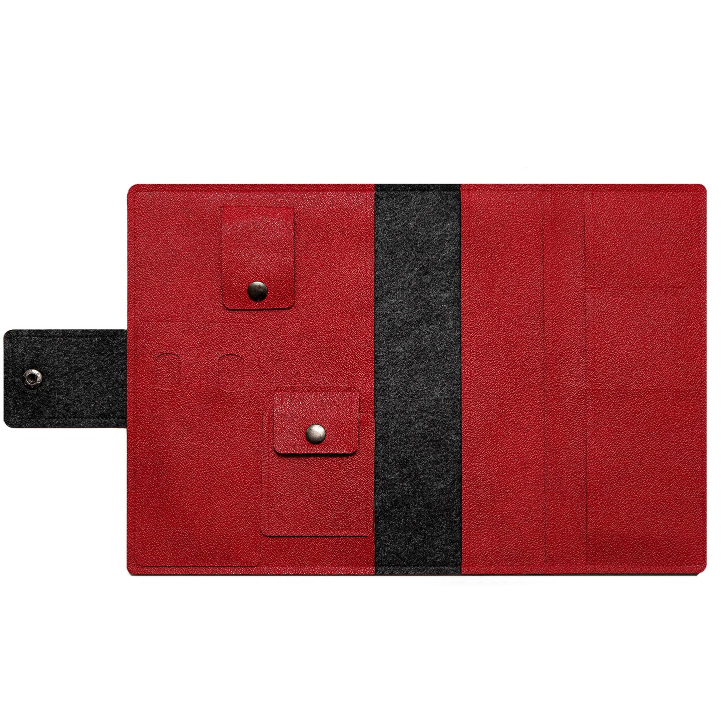 Handmade Folio Cover for iPad/Pro/Air - Red Faux Leather