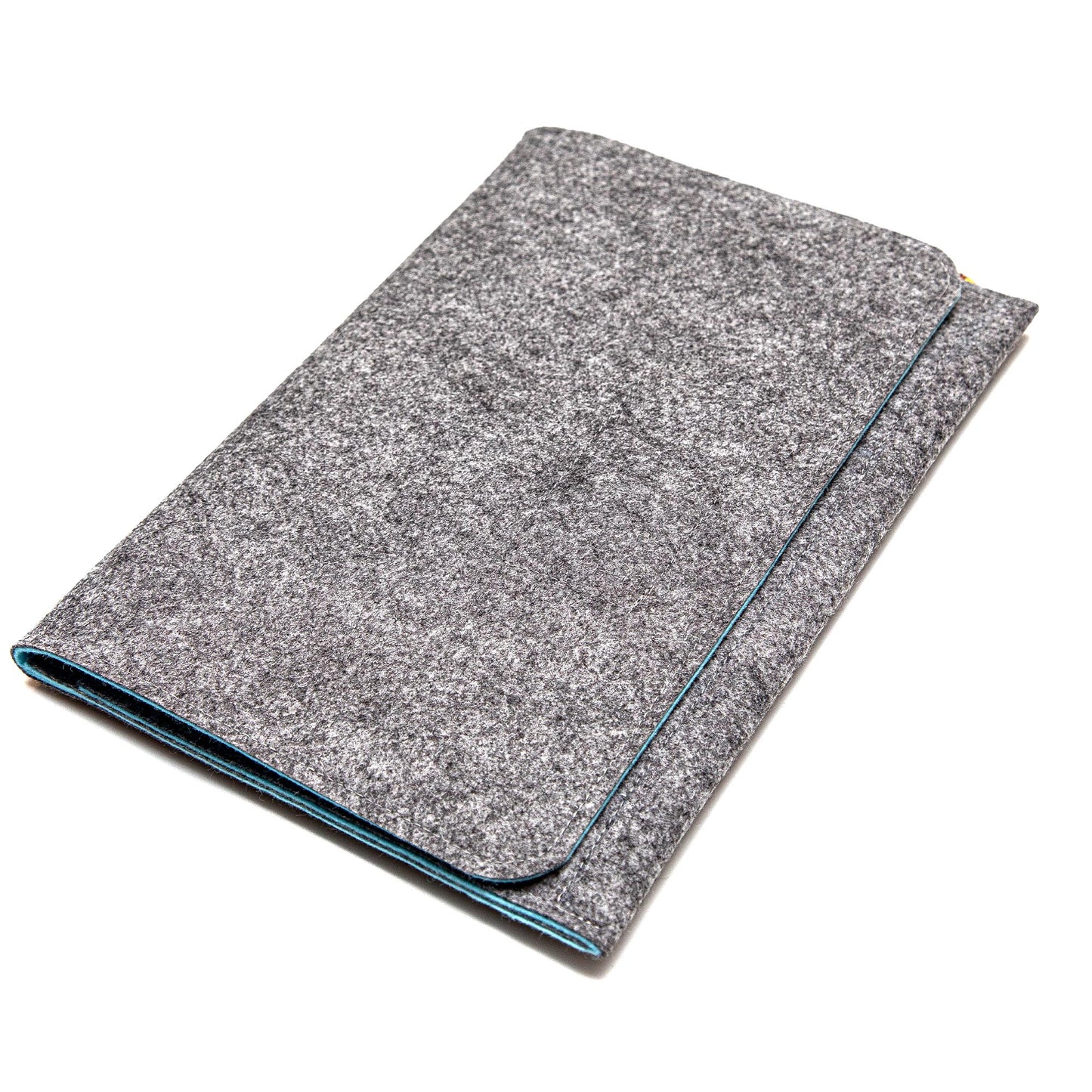 Premium Felt iPad Cover: Ultimate Protection with Accessories Pocket - Grey & Sky Blue