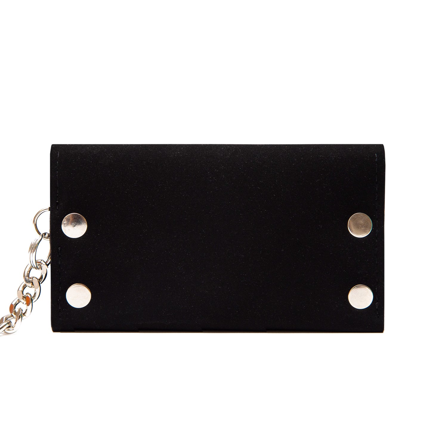 Handcrafted Biker Wallet with Detachable Chain - Cruelty-Free and Fashionably Functional - Black Faux Leather