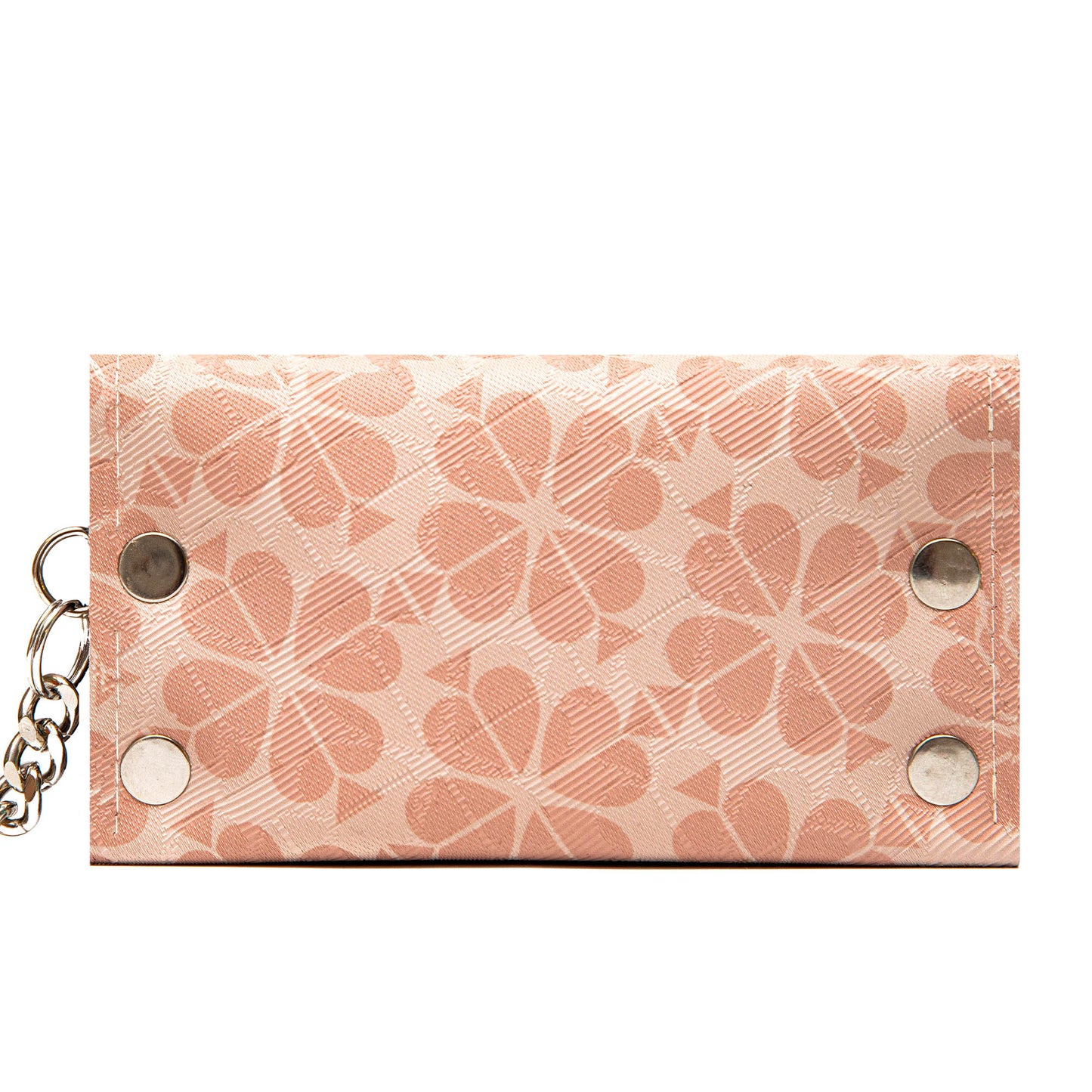 Handcrafted Biker Wallet with Detachable Chain - Cruelty-Free and Fashionably Functional - Pink Faux Leather