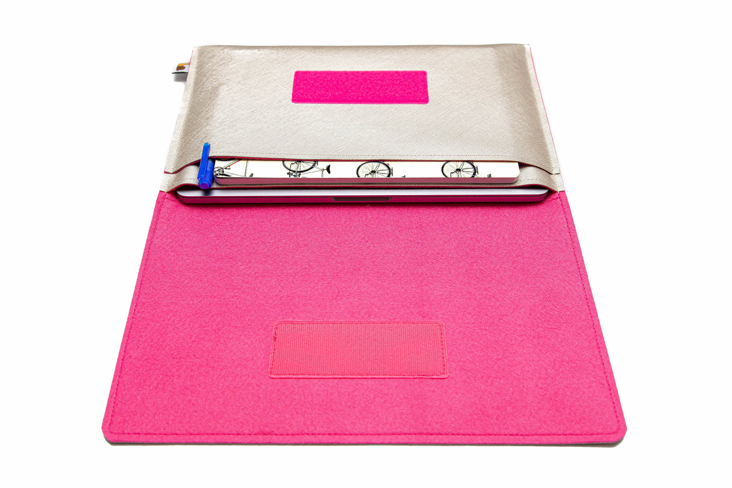 Handmade MacBook Cover - Gold & Pink