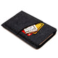 Premium Felt iPhone Sleeve with Card Pocket - Charcoal Gray & Black