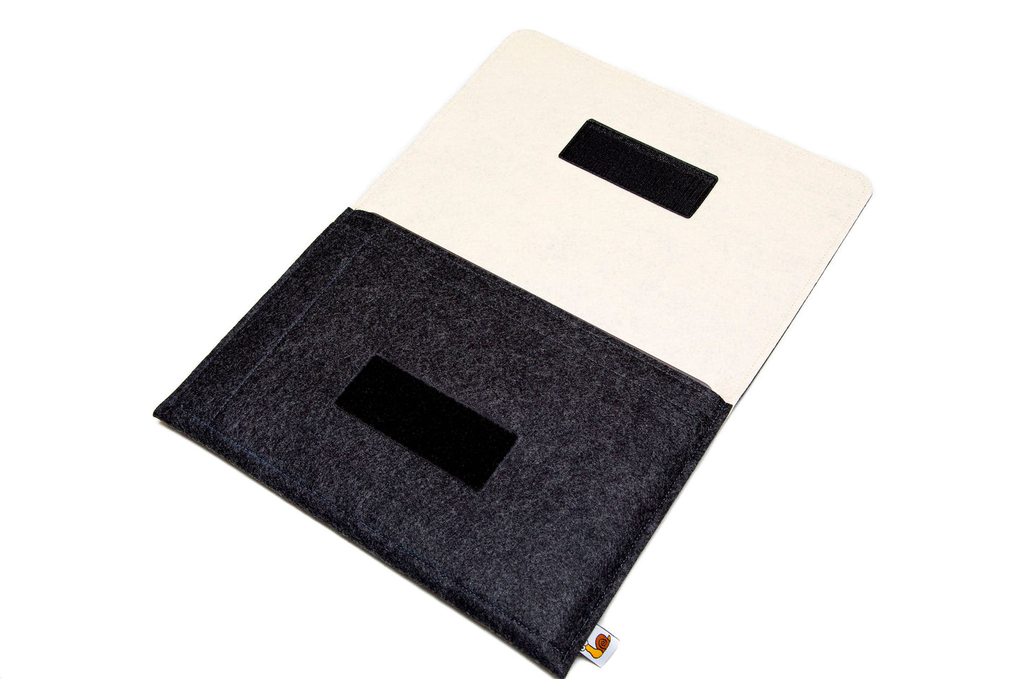 Handmade MacBook Cover - Dark Grey & Cream