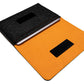 Handmade MacBook Cover - Dark Grey & Orange