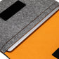 Handmade MacBook Cover - Grey & Orange