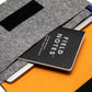Handmade MacBook Cover - Grey & Orange