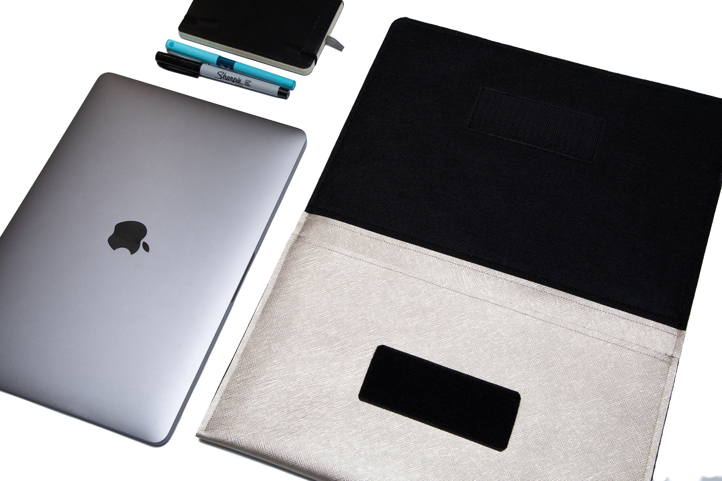 Handmade MacBook Cover - Gold & Black